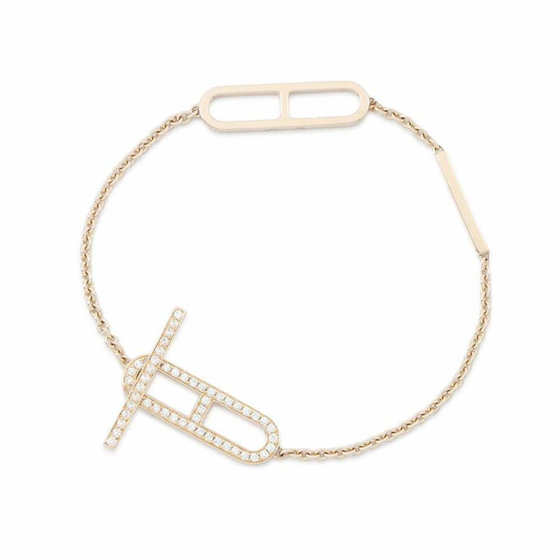 エルメス ブレスレット エヴァーシェーヌダンクル ブレスレット ダイヤ 54P 0.37ct K18PG HERMES ジュエリー