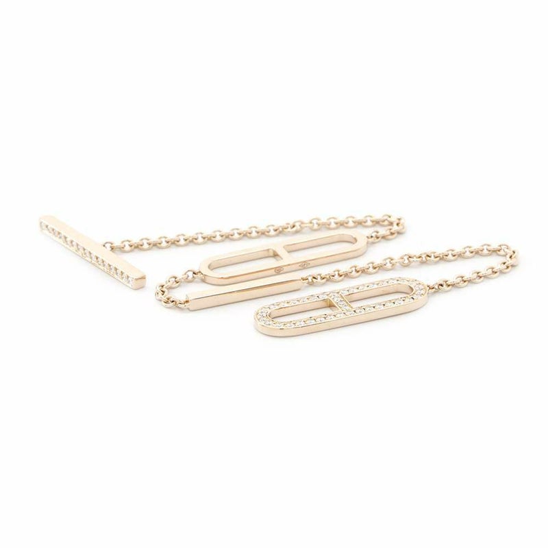 エルメス ブレスレット エヴァーシェーヌダンクル ブレスレット ダイヤ 54P 0.37ct K18PG HERMES ジュエリー