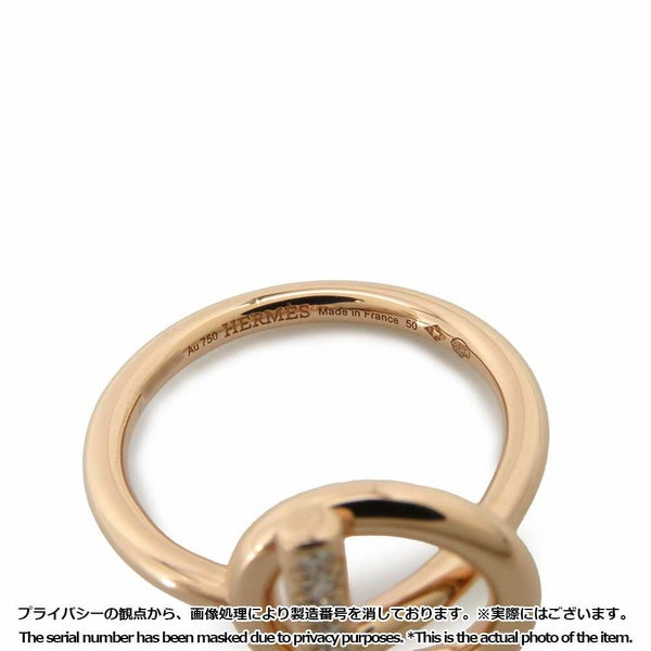 エルメス リング エシャペPM ダイヤモンド 10P 計0.07ct K18PGピンクゴールド リングサイズ50 HERMES ジュエリー