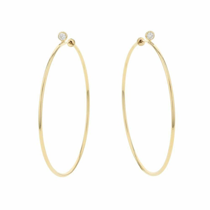 ティファニー ピアス エルサ ペレッティ フープ ピアス ミディアム ダイヤモンド 計0.10ct K18YG 60018046 Tiffany&Co.