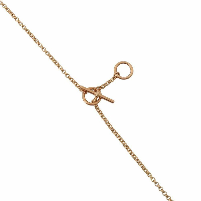 エルメス ネックレス ガンバード クルードセル Ex-Libris ダイヤモンド 1P 0.01ct K18PG HERMES ペンダント ジュエリー