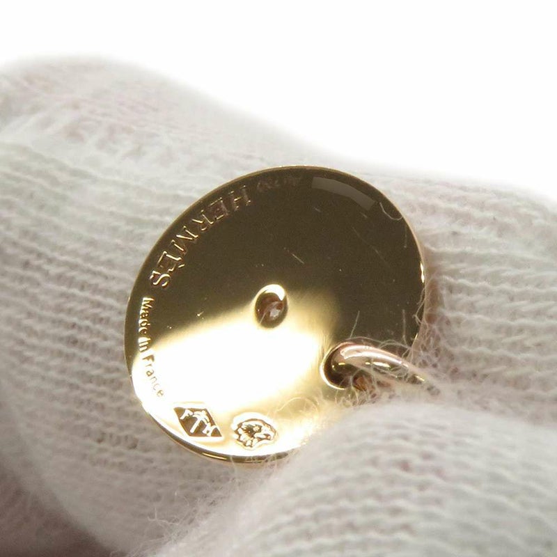 エルメス ネックレス ガンバード クルードセル Ex-Libris ダイヤモンド 1P 0.01ct K18PG HERMES ペンダント ジュエリー