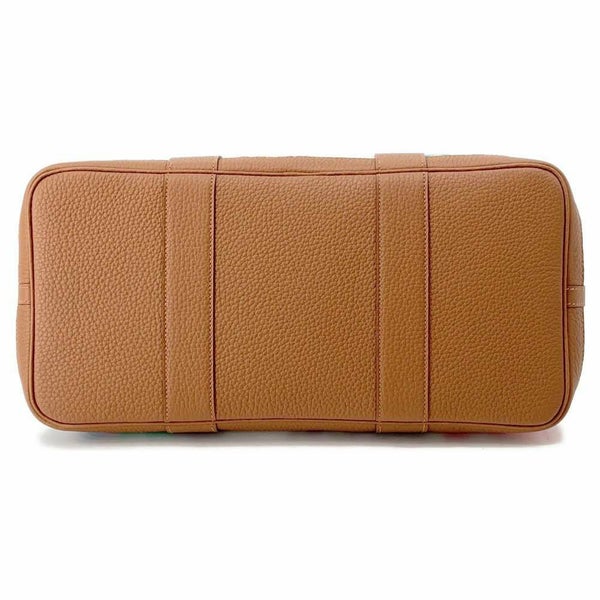 エルメス ガーデンパーティPM エレクトリック カプシーヌ/エクリュ/ベージュ/ゴールド/シルバー金具 トワルアッシュプリュム/ネゴンダ B刻印