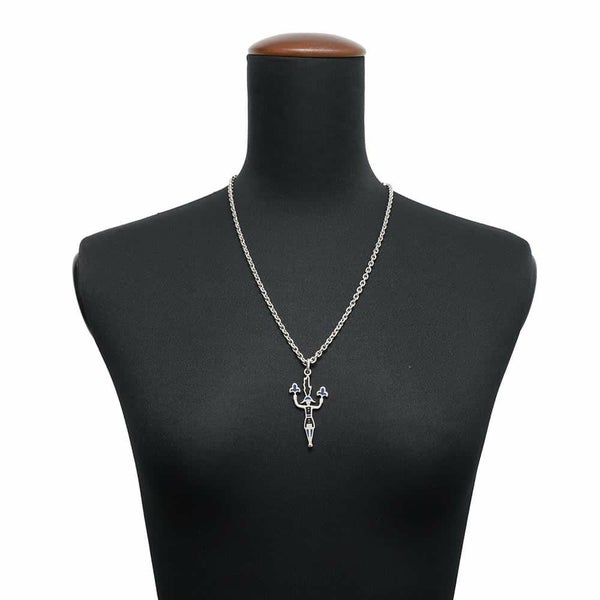 エルメス ネックレス 花火師 カザックニュイ/シルバー金具 HERMES アクセサリー メンズ