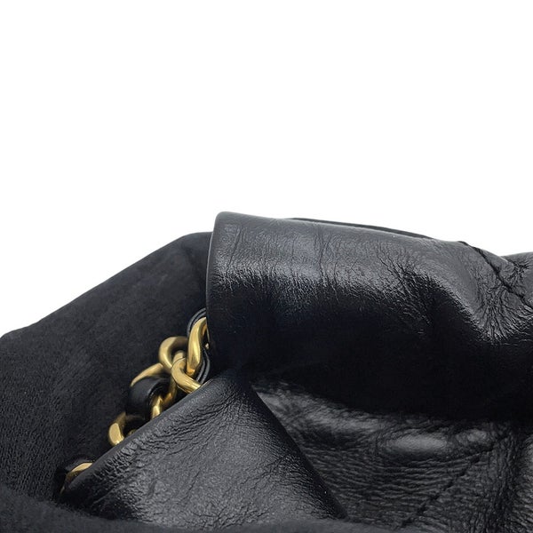 シャネル ハンドバッグ CHANEL 22 ミニ ココマーク シャイニーカーフレザー AS3980 CHANEL 2wayショルダー 黒