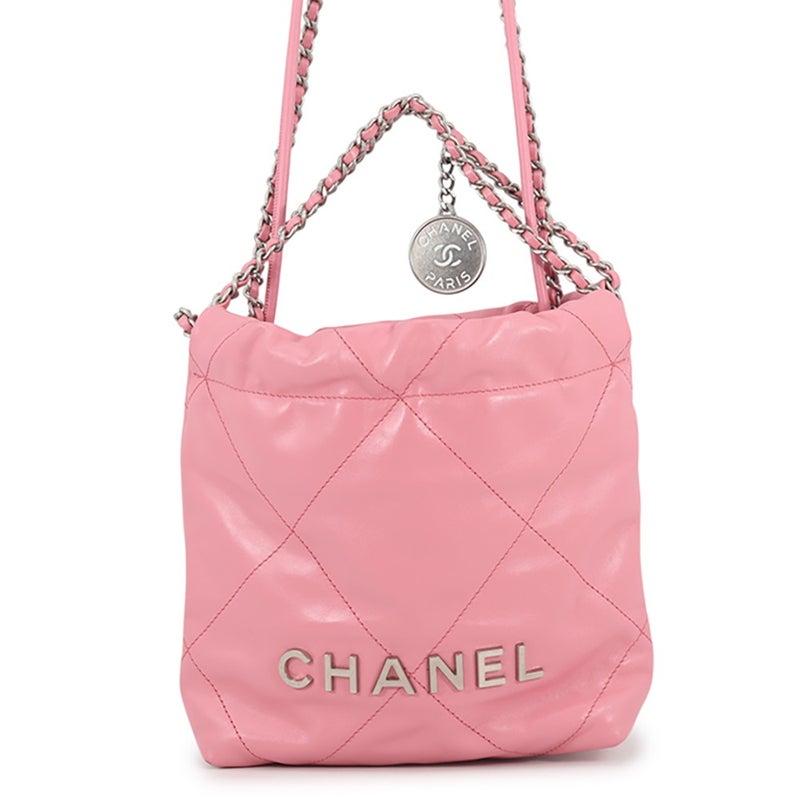 シャネル ハンドバッグ CHANEL 22 ミニ ココマーク シャイニーカーフスキン AS3980 CHANEL 2wayショルダーバッグ