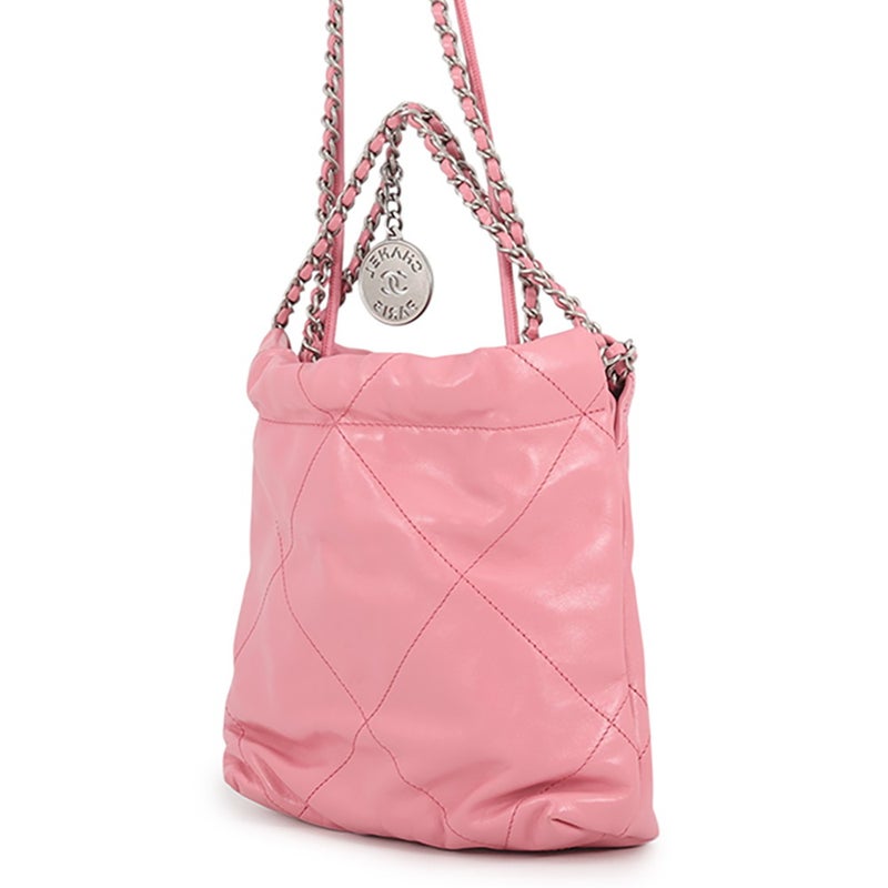 シャネル ハンドバッグ CHANEL 22 ミニ ココマーク シャイニーカーフスキン AS3980 CHANEL 2wayショルダーバッグ