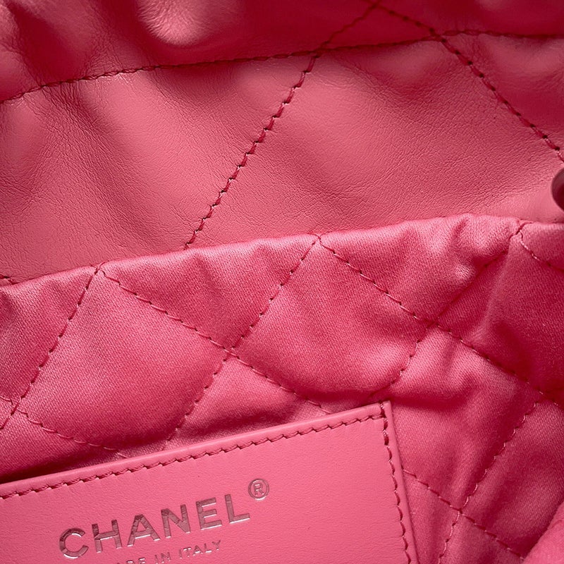 シャネル ハンドバッグ CHANEL 22 ミニ ココマーク シャイニーカーフスキン AS3980 CHANEL 2wayショルダーバッグ