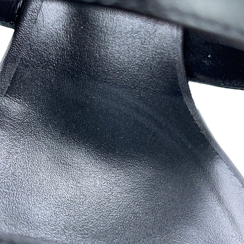 エルメス サンダル ニノン 50 カーフレザー レディースサイズ36 HERMES 靴 黒