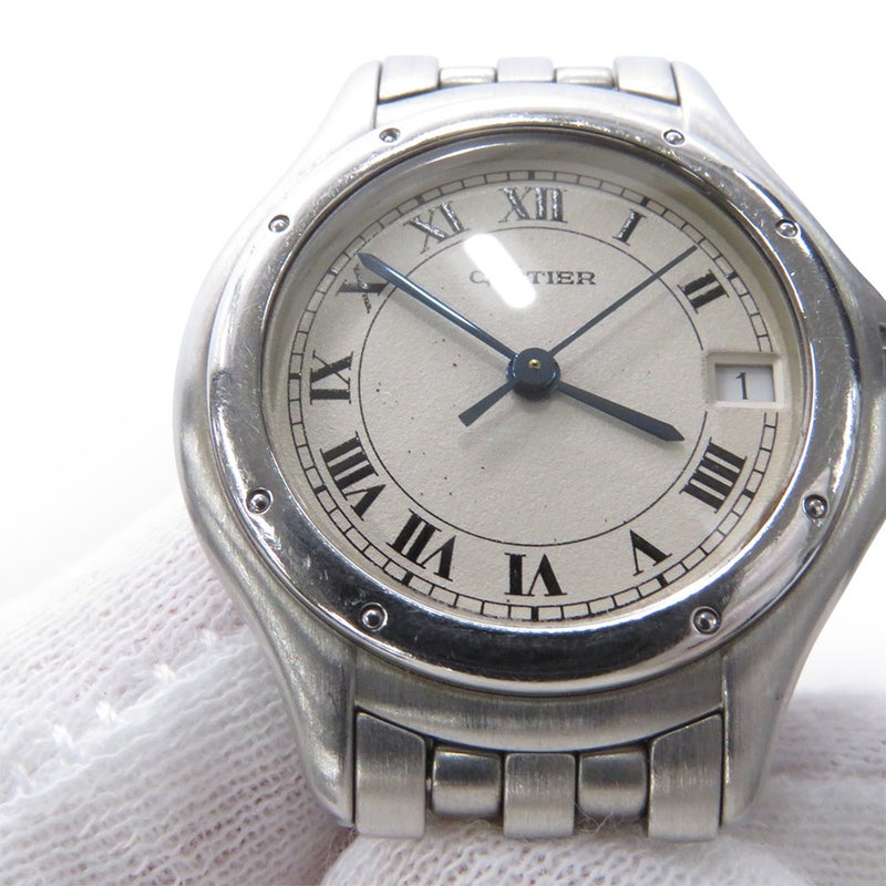 カルティエ パンテール クーガー SM W35001F5 Cartier 腕時計 アイボリー文字盤