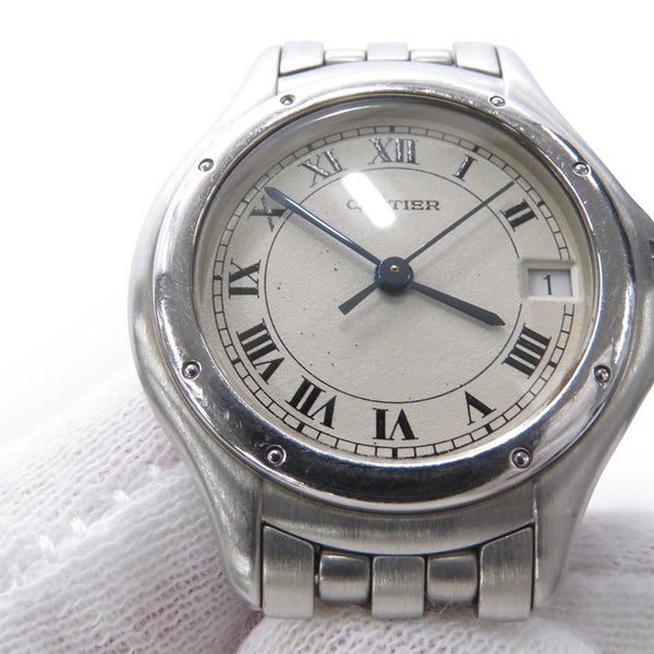 カルティエ パンテール クーガー SM W35001F5 Cartier 腕時計 アイボリー文字盤