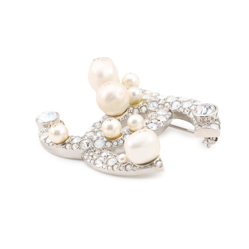 シャネル ブローチ ココマーク ラインストーン フェイクパール メタル B17K A96841 CHANEL アクセサリー