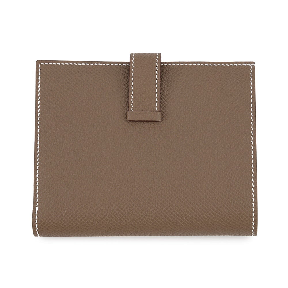 エルメス 二つ折り財布 ベアンコンパクト エトゥープ/ゴールド金具