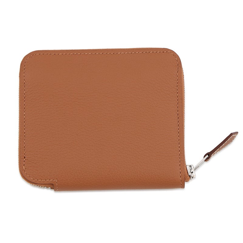 エルメス コインケース アザップコンパクト シルクイン ゴールド/シルバー金具 エバーカラー K刻印 HERMES