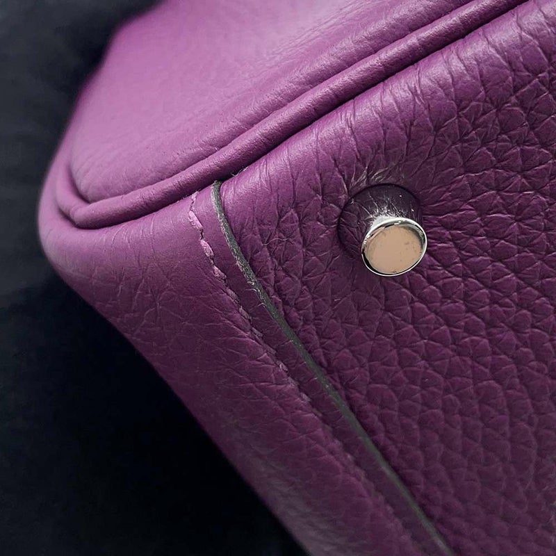 エルメス リンディ ミニ アネモネ/シルバー金具 トリヨンクレマンス U刻印 HERMES 2wayショルダー