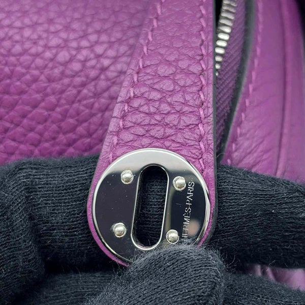 エルメス リンディ ミニ アネモネ/シルバー金具 トリヨンクレマンス U刻印 HERMES 2wayショルダー