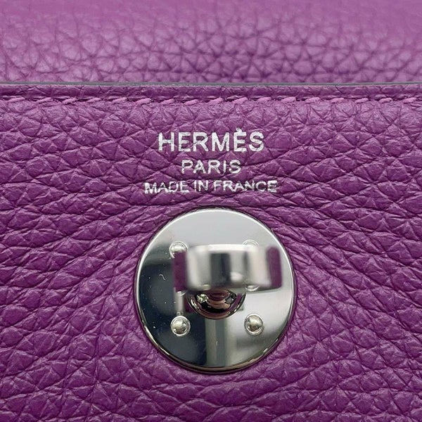 エルメス リンディ ミニ アネモネ/シルバー金具 トリヨンクレマンス U刻印 HERMES 2wayショルダー