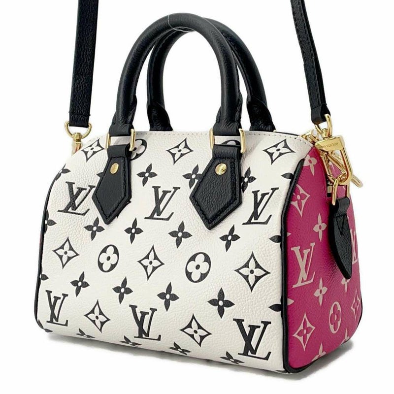 ルイヴィトン ハンドバッグ モノグラム・アンプラント スピーディ・バンドリエール20 M46088 2wayショルダー ブラック 黒 白