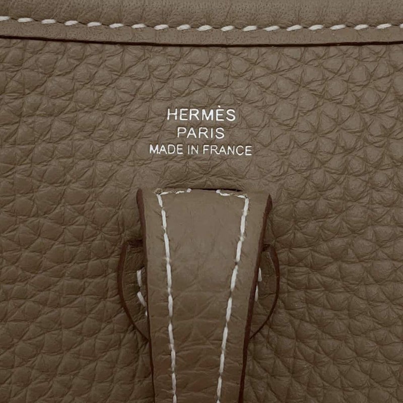 エルメス エブリンTPM アマゾン エトゥープ/ブルーインディゴ/シルバー金具 トリヨンクレマンス W刻印