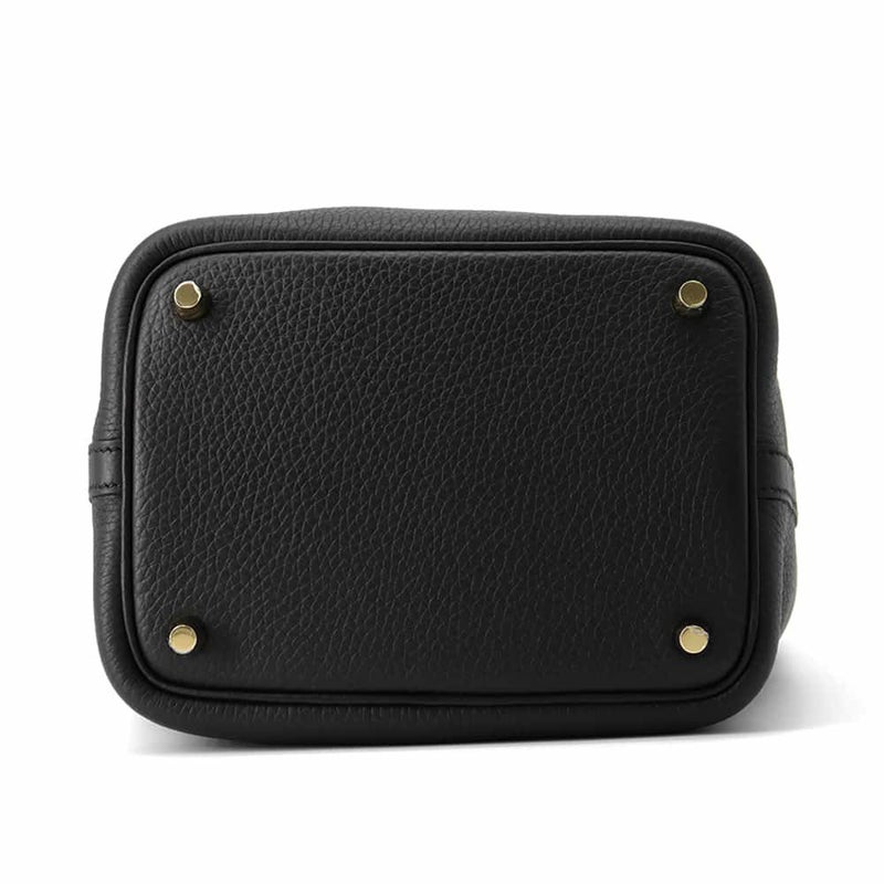 ルメス ハンドバッグ ピコタンロックPM ブラック/ゴールド金具 トリヨンクレマンス K刻印 黒