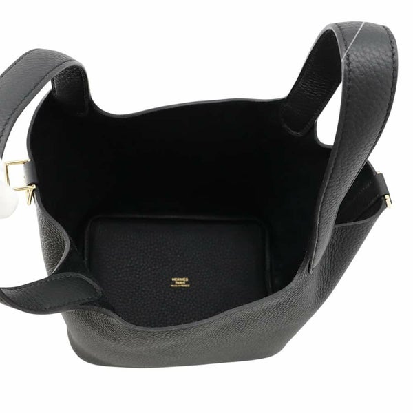 ルメス ハンドバッグ ピコタンロックPM ブラック/ゴールド金具 トリヨンクレマンス K刻印 黒