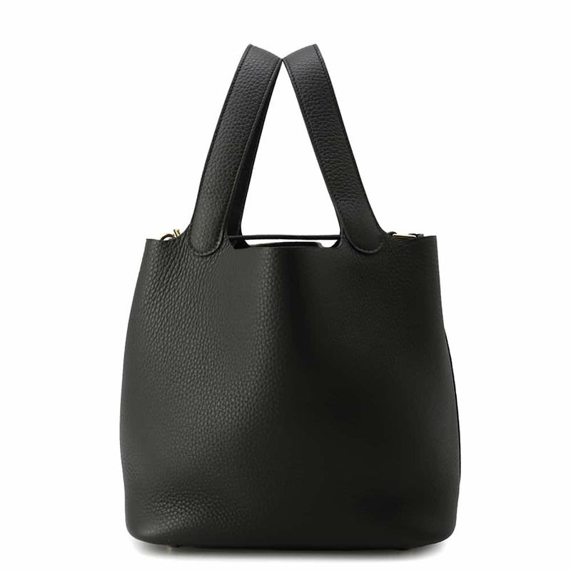 エルメス ハンドバッグ ピコタンロックMM ブラック/ゴールド金具 トリヨンクレマンス K刻印 HERMES トートバッグ