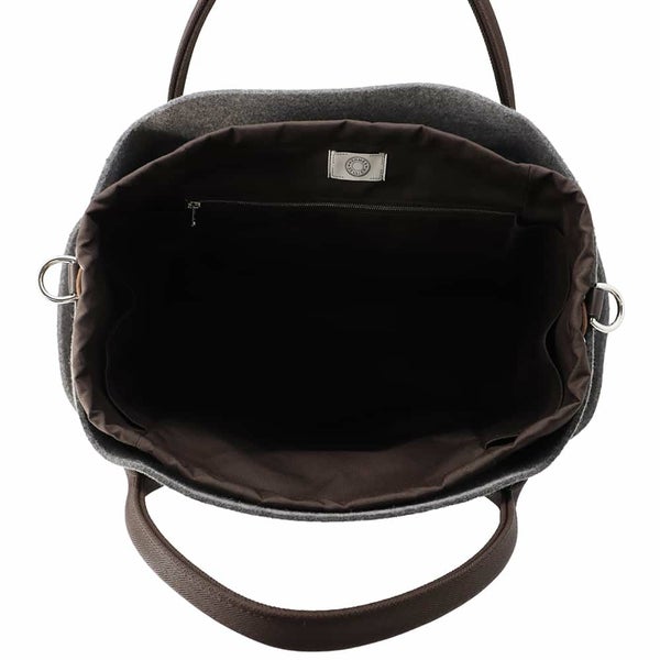 エルメス サックドパンサージュ グルーム SAC DE PANSAGE GROOM グリモワイヤン/ブラウン W刻印 2wayショルダーバッグ