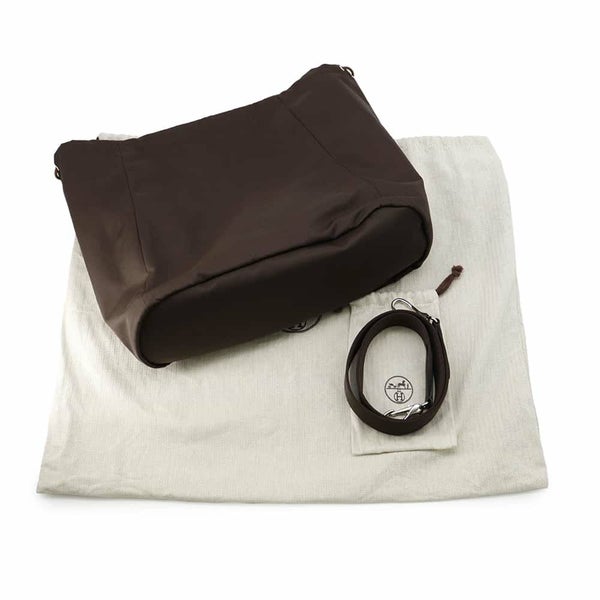 エルメス サックドパンサージュ グルーム SAC DE PANSAGE GROOM グリモワイヤン/ブラウン W刻印 2wayショルダーバッグ