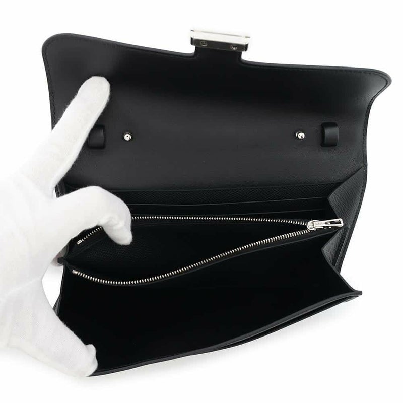 エルメス 長財布 コンスタンス トゥーゴー ロング ブラック/シルバー金具 エプソン W刻印 HERMES 黒