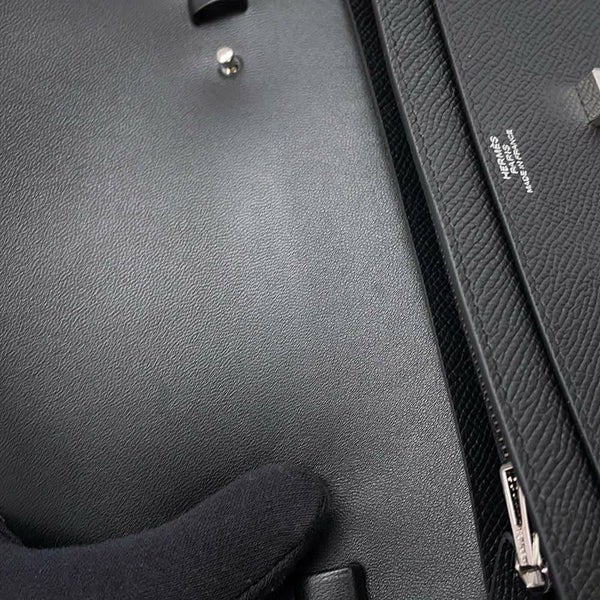 エルメス 長財布 コンスタンス トゥーゴー ロング ブラック/シルバー金具 エプソン W刻印 HERMES 黒