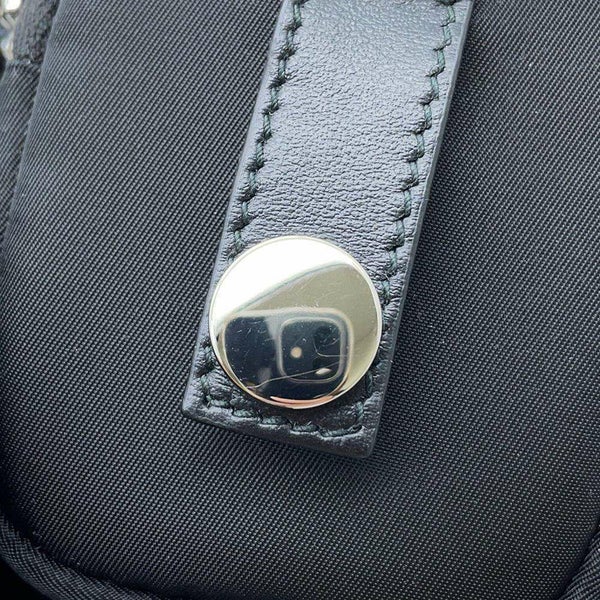 プラダ ブーツ モノリス ポーチ付 レザー Re-Nylon コンバットブーツ レディースサイズ37 2/1 1T255M PRADA 靴 黒