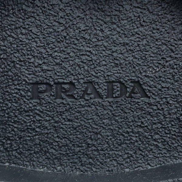プラダ ブーツ モノリス ポーチ付 レザー Re-Nylon コンバットブーツ レディースサイズ37 2/1 1T255M PRADA 靴 黒
