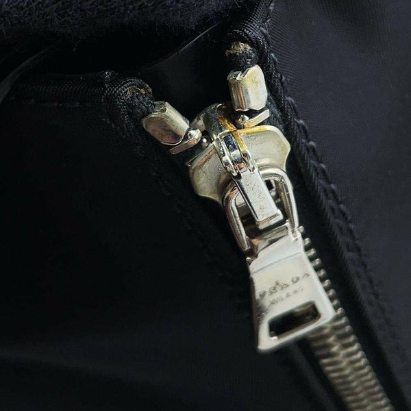 プラダ ロングブーツ モノリス ポーチ付 コンバットブーツ レディースサイズ37 2/1 PRADA 靴 黒