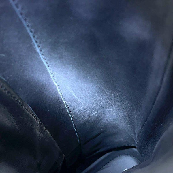 プラダ ロングブーツ モノリス ポーチ付 コンバットブーツ レディースサイズ37 2/1 PRADA 靴 黒