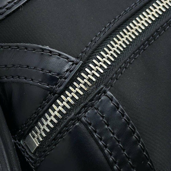 プラダ ロングブーツ モノリス ポーチ付 コンバットブーツ レディースサイズ37 2/1 PRADA 靴 黒