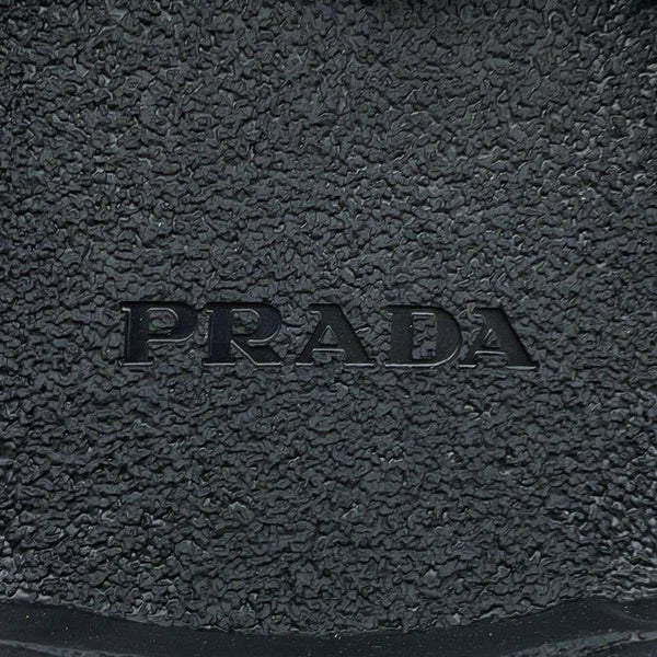 プラダ ロングブーツ モノリス ポーチ付 コンバットブーツ レディースサイズ37 2/1 PRADA 靴 黒