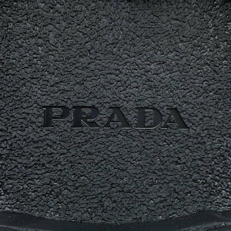 プラダ ロングブーツ モノリス ポーチ付 コンバットブーツ レディースサイズ37 2/1 PRADA 靴 黒