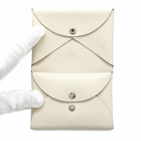 エルメス コインケース カルヴィ デュオ クレ/シルバー金具 エプソン W刻印 財布