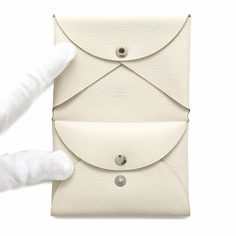 エルメス コインケース カルヴィ デュオ クレ/シルバー金具 エプソン W刻印 財布