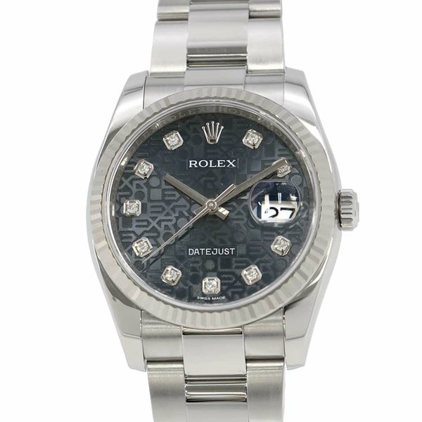 ロレックス デイトジャスト36 SS/K18 10Pダイヤ 116234G ROLEX ブルーホリコン文字盤 コンピューター