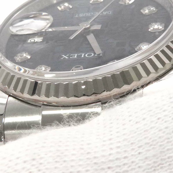 ロレックス デイトジャスト36 SS/K18 10Pダイヤ 116234G ROLEX ブルーホリコン文字盤 コンピューター
