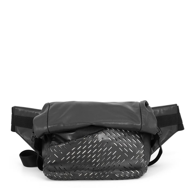 ボッテガヴェネタ ボディバッグ パンチング レザー BOTTEGA VENETA 黒