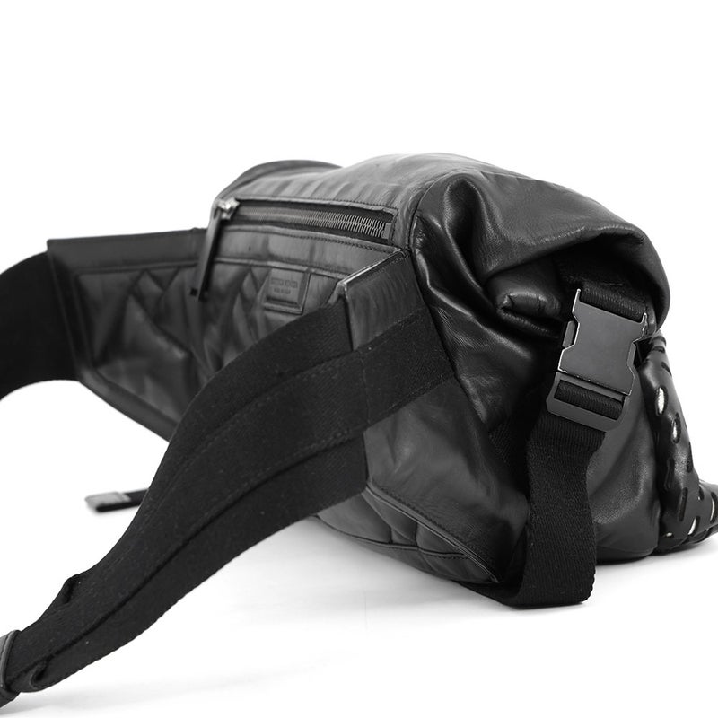 ボッテガヴェネタ ボディバッグ パンチング レザー BOTTEGA VENETA 黒