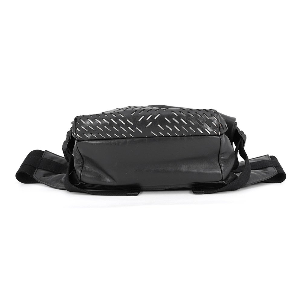 ボッテガヴェネタ ボディバッグ パンチング レザー BOTTEGA VENETA 黒