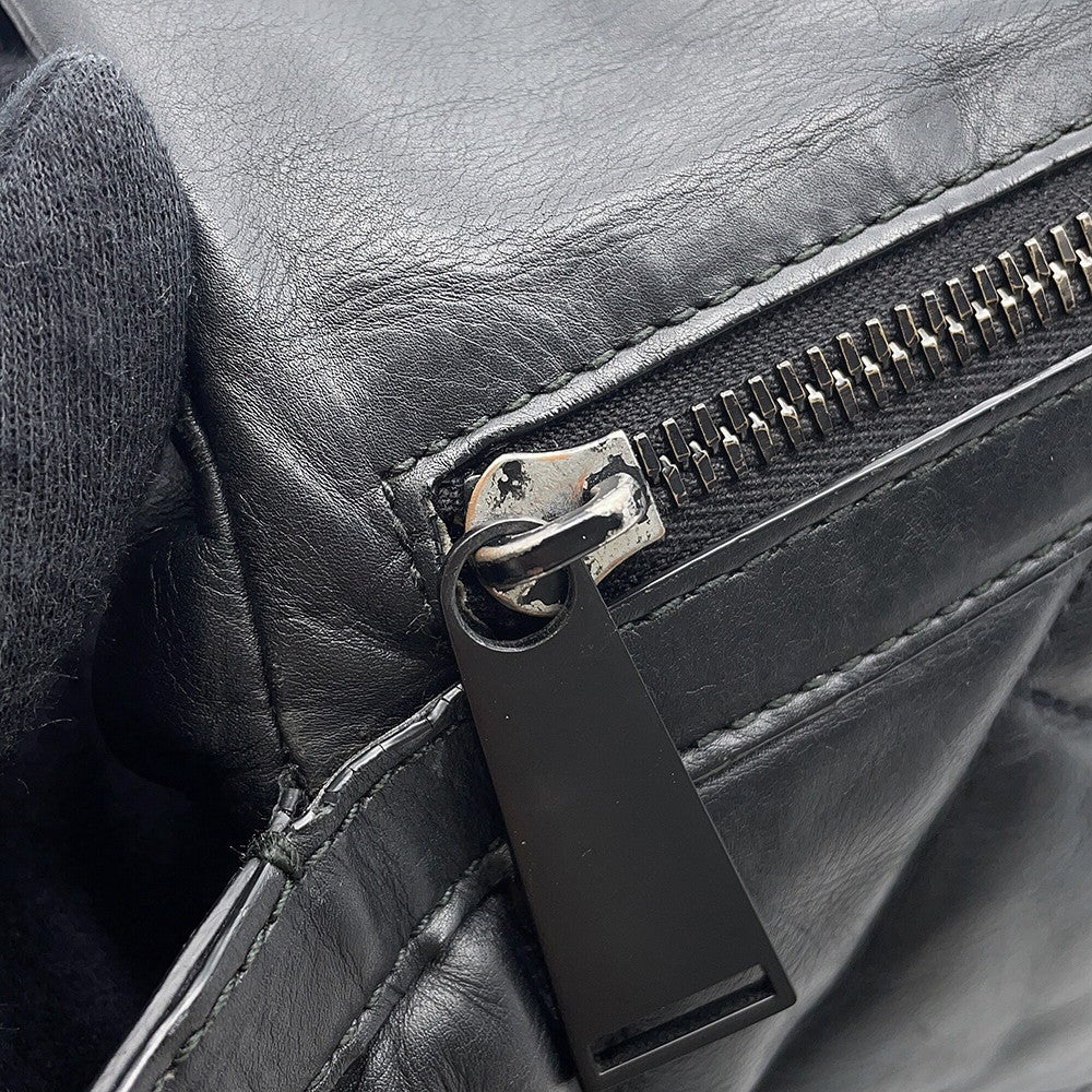 ボッテガヴェネタ ボディバッグ パンチング レザー BOTTEGA VENETA 黒