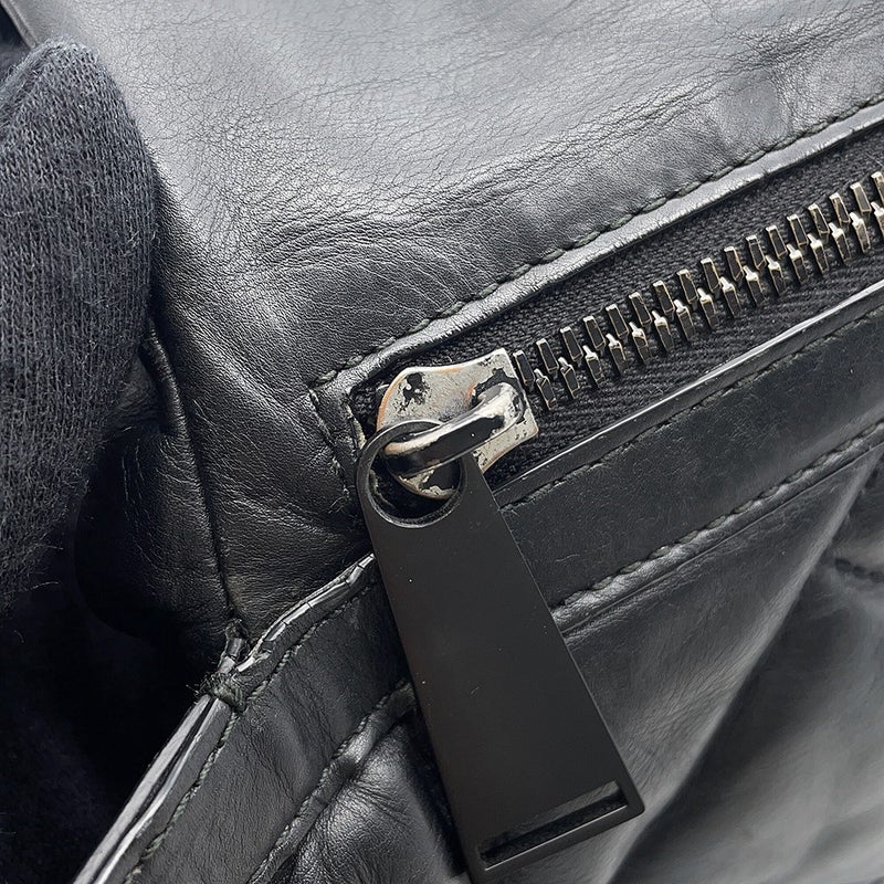 ボッテガヴェネタ ボディバッグ パンチング レザー BOTTEGA VENETA 黒