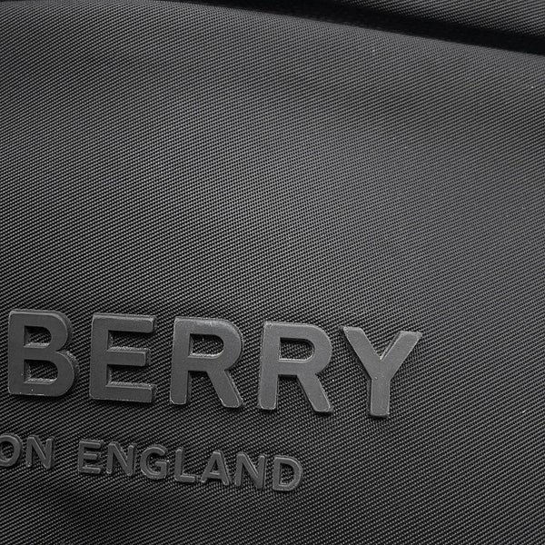 バーバリー ボディバッグ ロゴ ナイロン 8069773 BURBERRY ウエストバッグ 黒