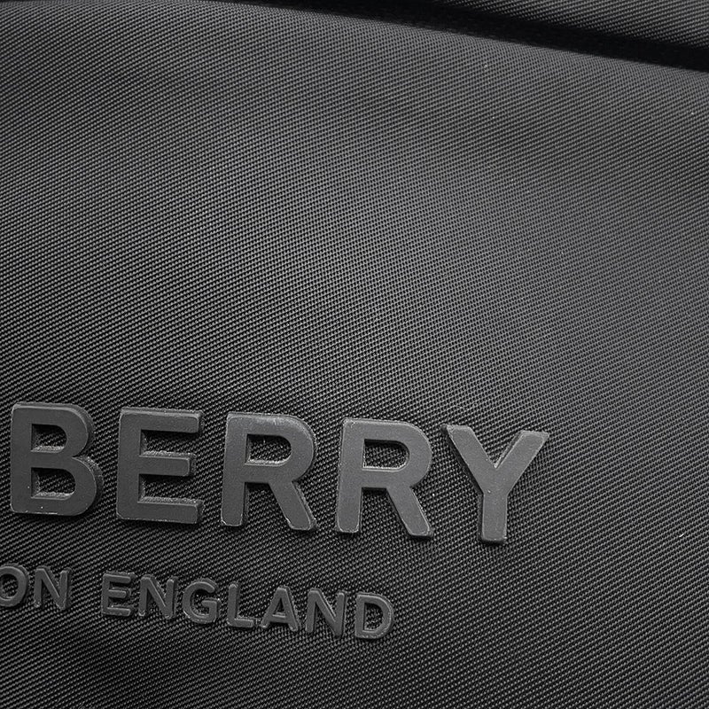 バーバリー ボディバッグ ロゴ ナイロン 8069773 BURBERRY ウエストバッグ 黒