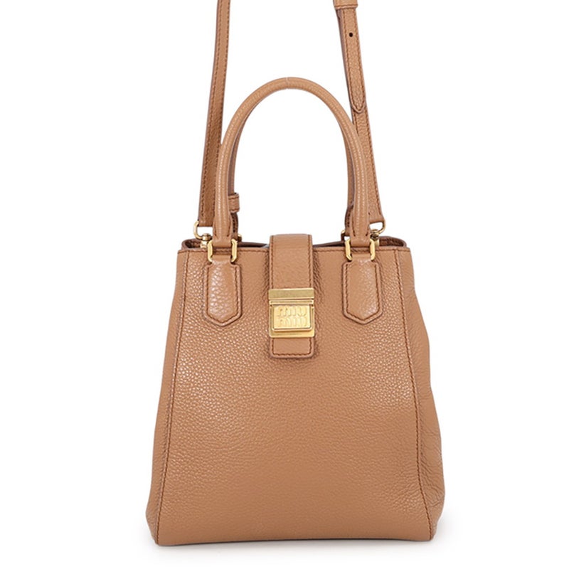 ミュウミュウ ハンドバッグ レザー 5BA266 Miu Miu 2wayショルダーバッグ