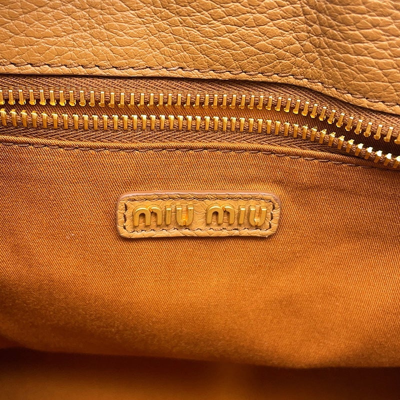ミュウミュウ ハンドバッグ レザー 5BA266 Miu Miu 2wayショルダーバッグ